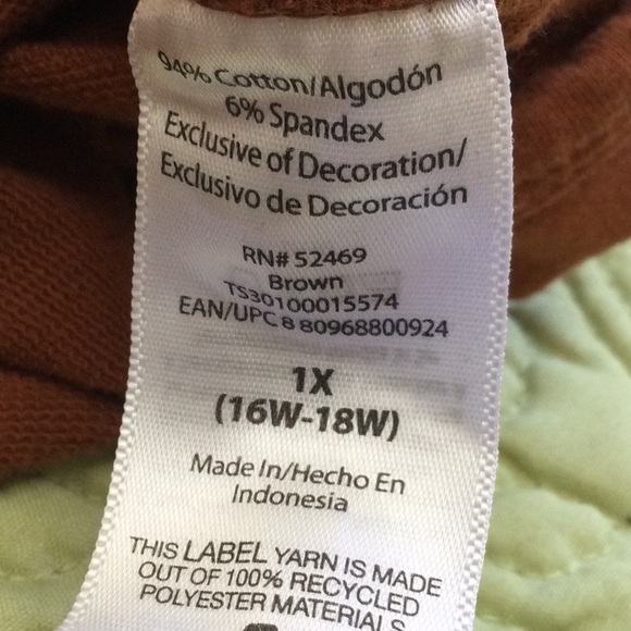 Terra & Sky Sweatshirt Top. NWOT - Picture 9 of 9